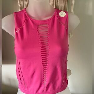Cute pink cut out top